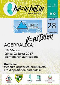 OINEZ GAILURRA 2017 EGITASMOAREN AURKEZPENA